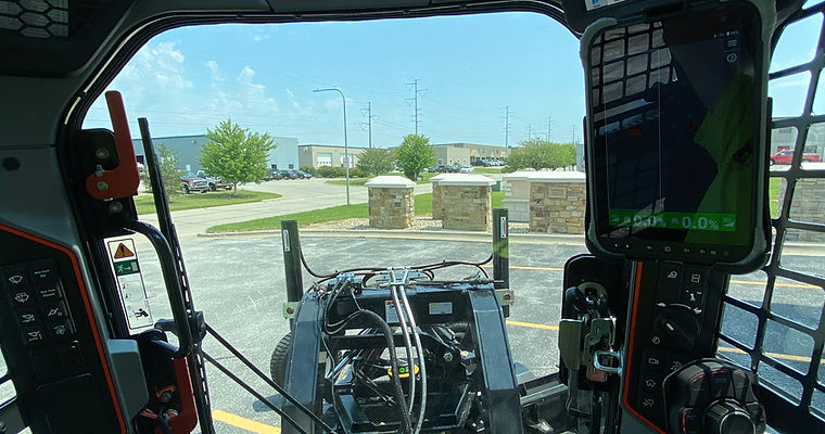 Bobcat T86 in cab with Topcon MC Mobile